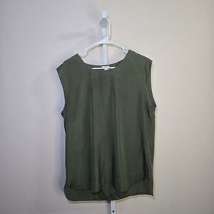 J. Crew Olive Green Sleeveless Top Blouse Womens‎ Size L